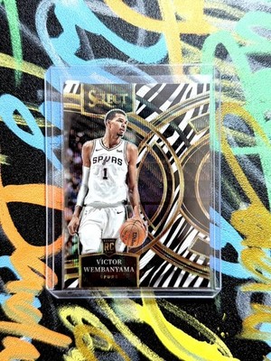 2023-24 Panini Select Victor Wembanyama RC Zebra Prizm SSP 