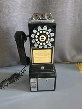 Crosley 1950s Retro-Inspired, Pay Phone Reproduction, Works, Coin Bank No Keys 