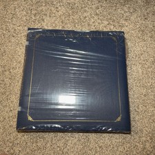 Creative Memories Scrapbook Album 12x12" Blue Gold Trim Scrapbooking NEW SEALED