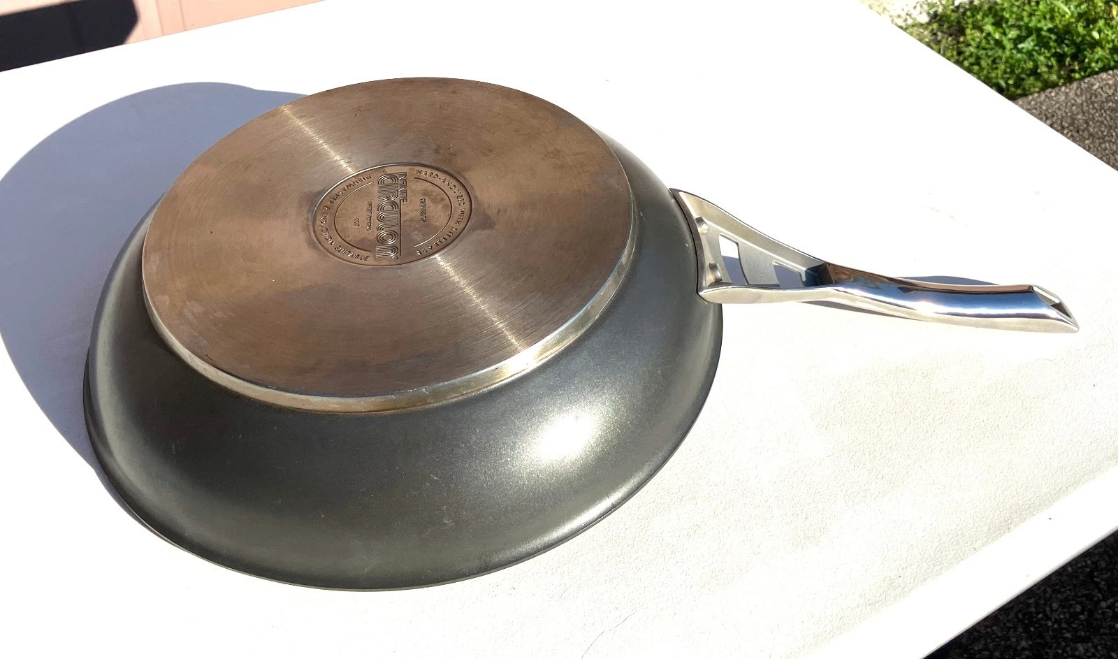 Infinity Circulon pan hard anodized steel base induction USED fry frying 12in 30