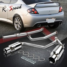 4dual Roll Muffler Tip Race Catback Exhaust System For 07-08 Tiburon Fl2 2.7l 4dual Roll Muffler Tip Race Catback Exhaust System For 07-08 Tiburon Fl2 2.7l