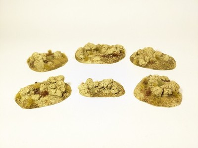 6 pc ROCKS & BOULDERS Detailed Multi-Scale Mini Dioramas 15mm 28mm HO O #557