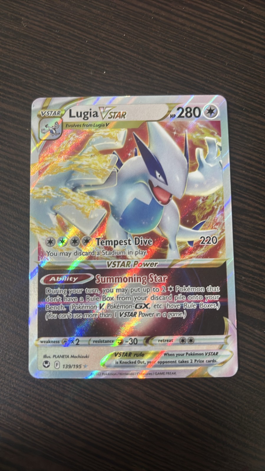 Pokemon Lugia VSTAR 139/195 Silver Tempest Holo
