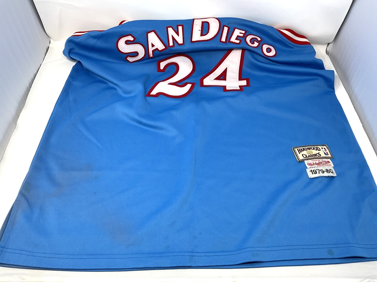 C) Mitchell & Ness Blue San Diego Clippers World B. Free 24 NBA