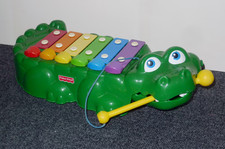 Vintage 1998 Fisher Price Alligator Krokodil Xylophon MusikInstrument Spielzeug
