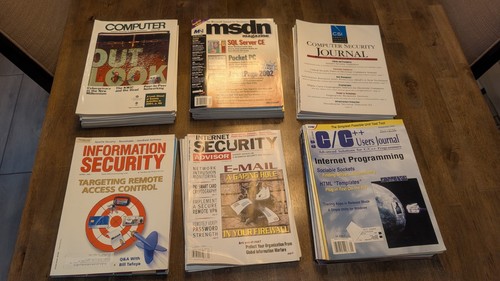 Computer Magazine Lot MSDN, Information Security, Internet Security, C++ 2000's