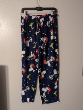 Peanuts Snoopy Woodstock Fleece Pajama Pants Size L