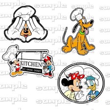 Disney Chefs 4 pc vld Premade Scrapbook Page Paper Piece die cut