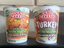 Nissin - Cup Noodles Limited Edition - Pumpkin Pie & Turkey Dinner Flavor soup