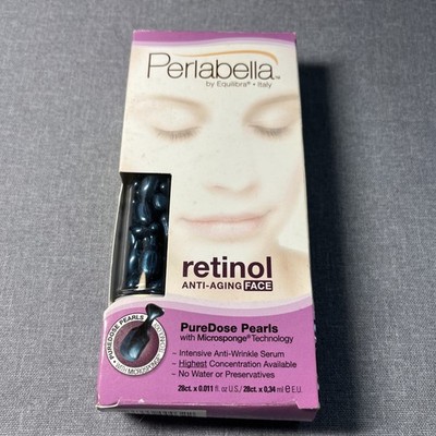 Perlabella by Equilibra retinol anti aging face pearls Discontinued New Open Box