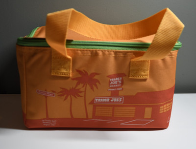 NWT Trader Joe's Striped Mini Insulated Bag Lunch Orange Limited Edition 2026