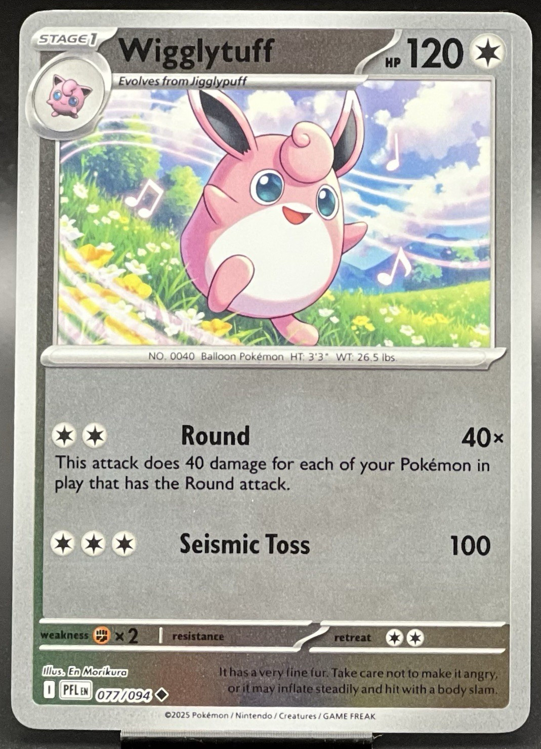 Pokemon Wigglytuff 077/094 Reverse Holo Phantasmal Flames NM