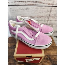 VANS Old Skool Low top canvas suede orchid and true white size 3