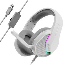 USB Gaming Headset with Mic, Wired Headphone with Surround Sound, Noise Cance...