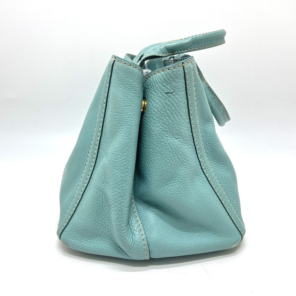 PRADA BN1872 Logo Canapa Bag Handbag Large Capacity Tote Bag Blue Ladies Used fr thumbnail 3