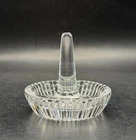 Vintage Flawless Waterford Crystal Lismore Round Ring Holder Signed MINT 3"x 3"