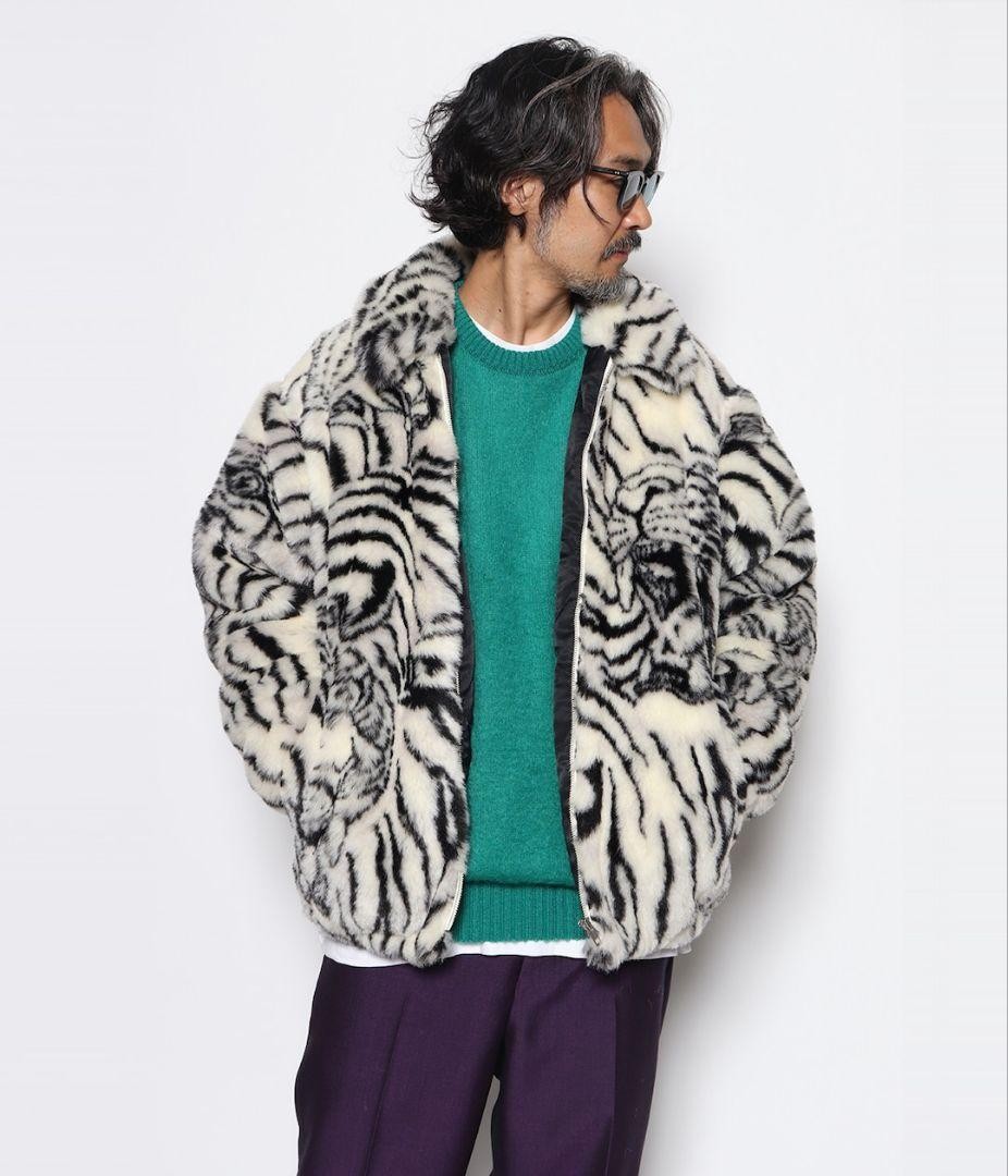 WACKO MARIA x TIM LEHI Fur Coach Jacket M Fake Fur Vintage
