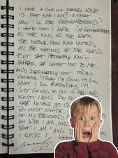 Signed Macaulay Culkin Personal Journal, JSA Authenticated Autograph, HOME ALONE