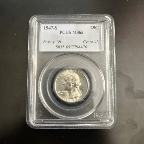 1947-S Washington Quarter, PCGS MS-65, Sharp!