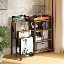 Record Player Stand, 4 Tier Vinyl Record Storage Holder Record Player Table, ...