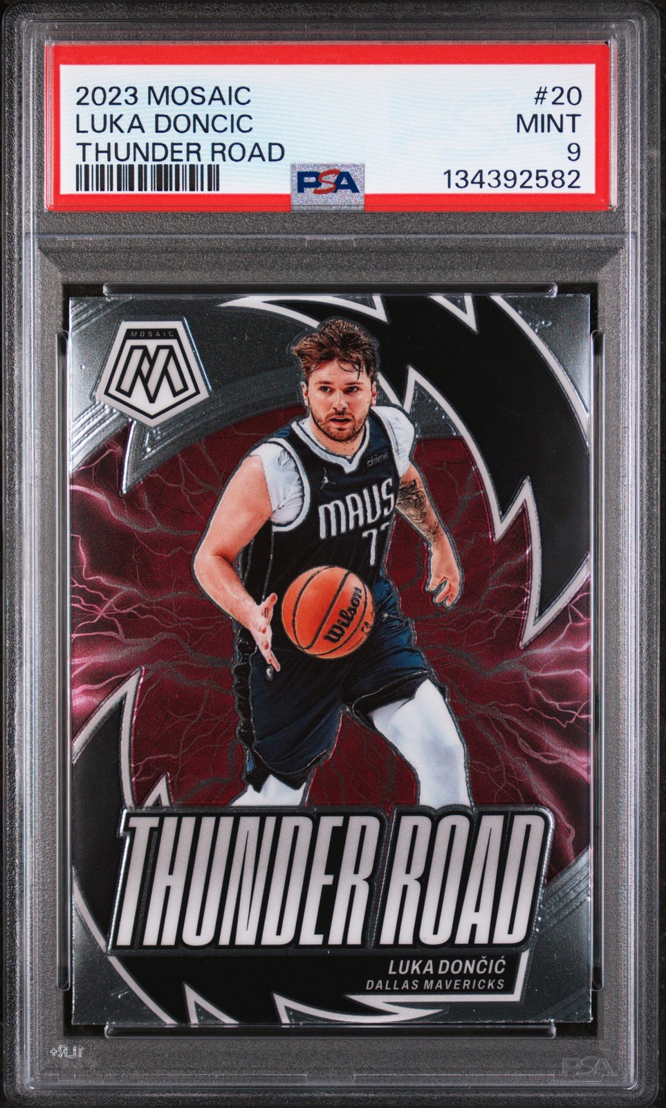 2023 PANINI MOSAIC THUNDER ROAD #20 LUKA DONCIC PSA 9