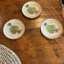 Pretty/Old Majolica WEDGWOOD Fruit & Basketweave Plates, Really Nice, Circa 1882