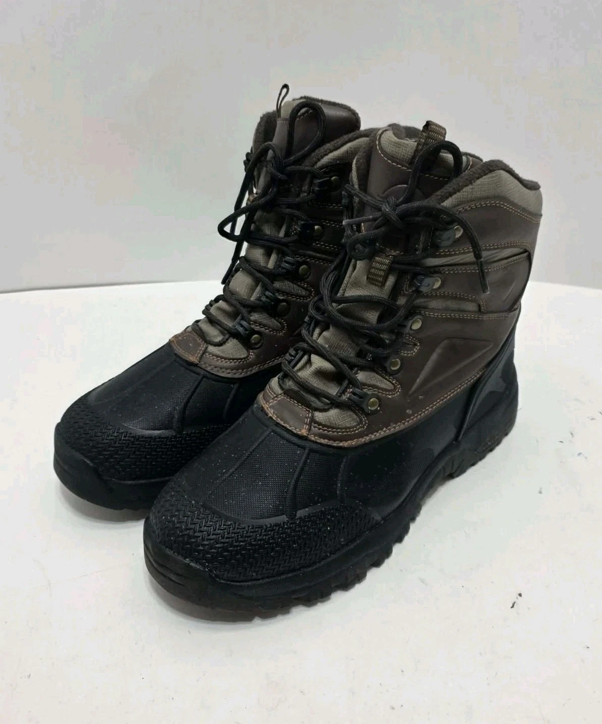 Heritage Weatherproof Men's Boots Brown & Black Lace Up - Size 10M