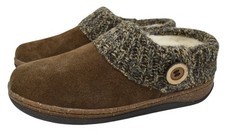 Clarks Womens Size 8 Moccasin Dark Brown Suede Slip On Slippers Shoes