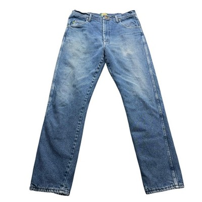 Cabela's Roughneck Jeans Men's 38x32 Blue Denim Fleece Lined Work Pants