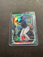 2023 Bowman Chrome Prospects Aqua Lunar Crater Refractor /125 Lyonell James