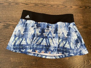Adidas Climalite Womens Athletic Skort Blue And White Size Medium