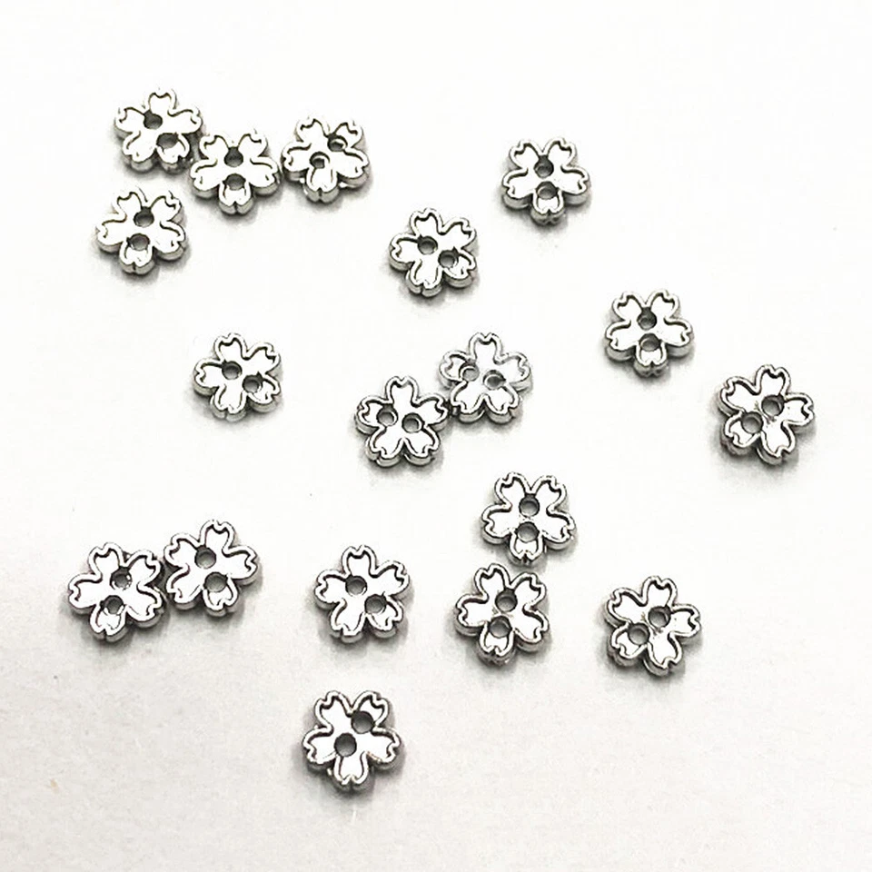 24x Mini Flower Metal Button 2-Hole Doll Clothing Shoes Bag Strap Buckle Sewing - Image 2 of 4