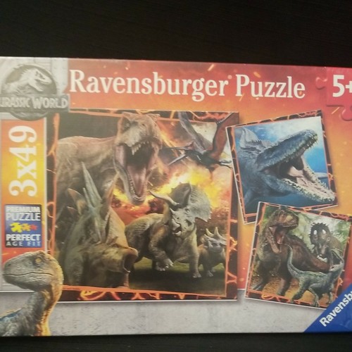 Ravensburger puzzle Jurassic World Jigsaw Dinosaurs kids 3 in 1 T-Rex gift child - Picture 2 of 6