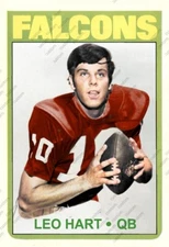 Leo Hart 1972 Custom Rookie Card Atlanta Falcons Buffalo Bills Duke
