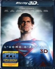 L'UOMO D'ACCIAIO 3D + 2D - DOPPIO BLU RAY DISC NUOVO!