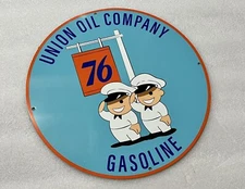 12in Union 76 Minuteman Gasoline MOTOR OIL Vintage Style Steel Sign Pump Plate