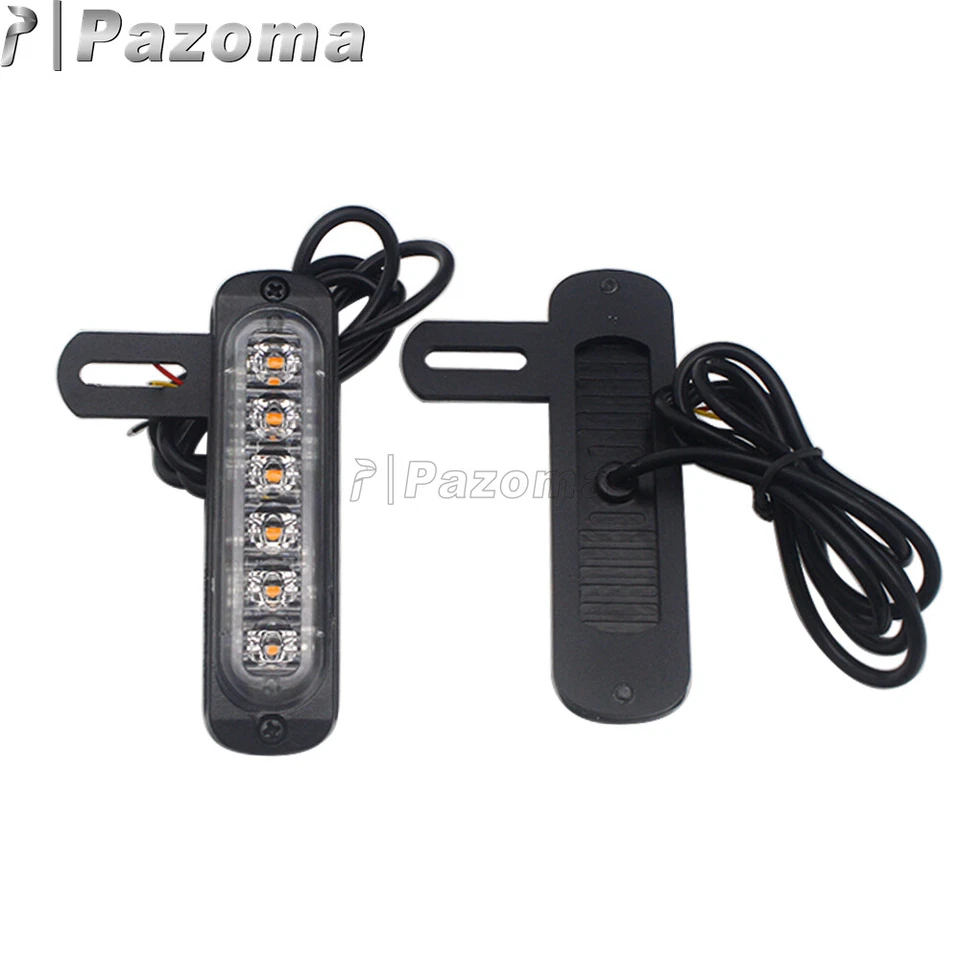 B6 License Plate Auxiliary LED Taillight Brake Light For Honda Harley Cafe Racer - Image 3 of 4