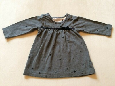 H&M - Kleid - Baby Mädchen - 2-4 Monate - grau und schwarz