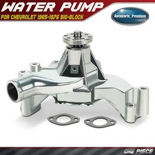 Polished Aluminum Long Water Pump W Gasket For Chevrolet 1965-1976 Big-block Polished Aluminum Long Water Pump W Gasket For Chevrolet 1965-1976 Big-block