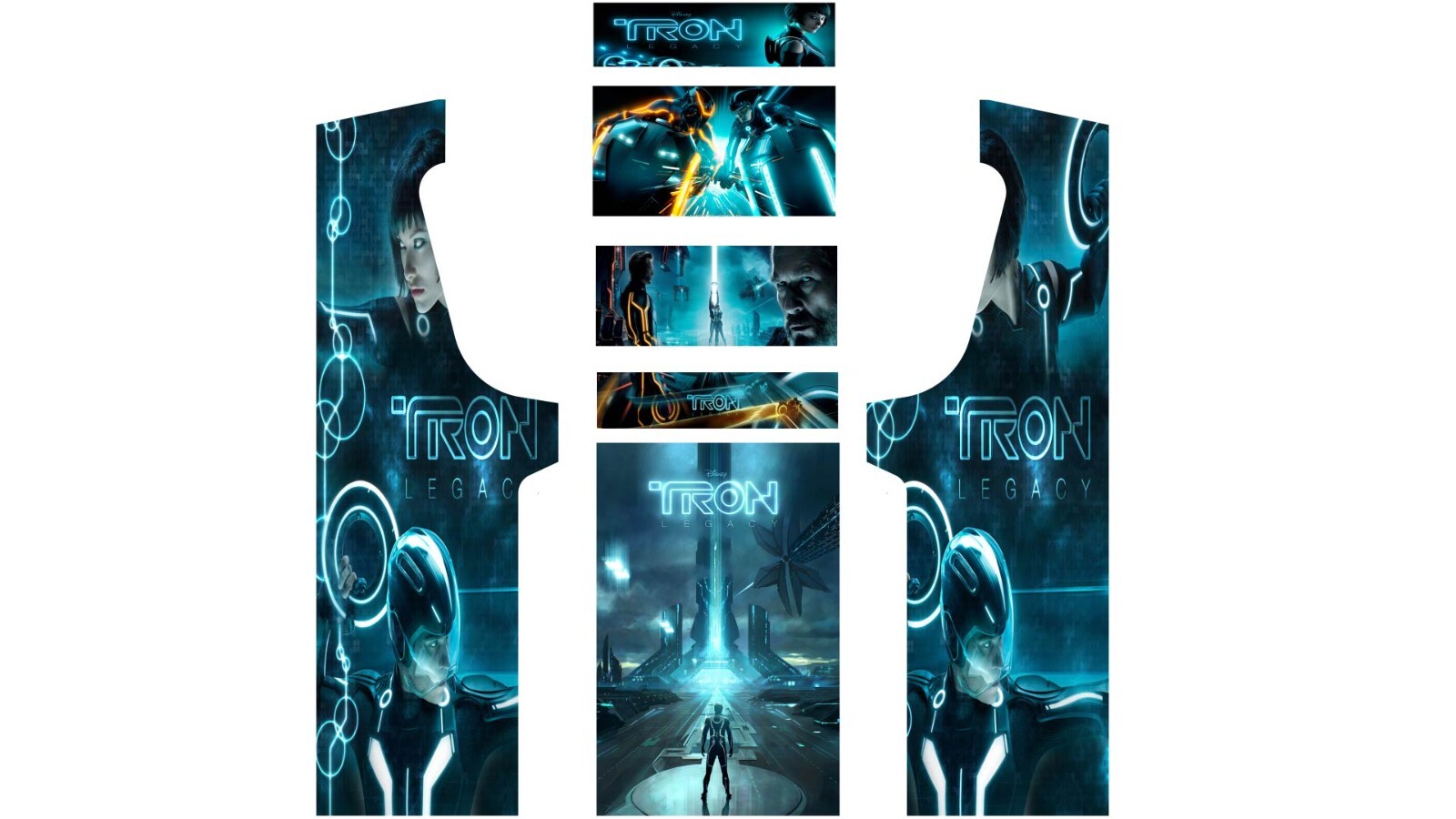 Stickers Tron pour Borne d'Arcade MAME - Autocollant Vinyle Personnalisation Cabinet