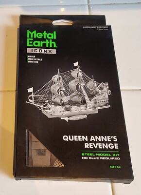 Fascinations ICONX Queen Anne's Revenge Ship 3D Metal Earth Laser Cut Model Kit