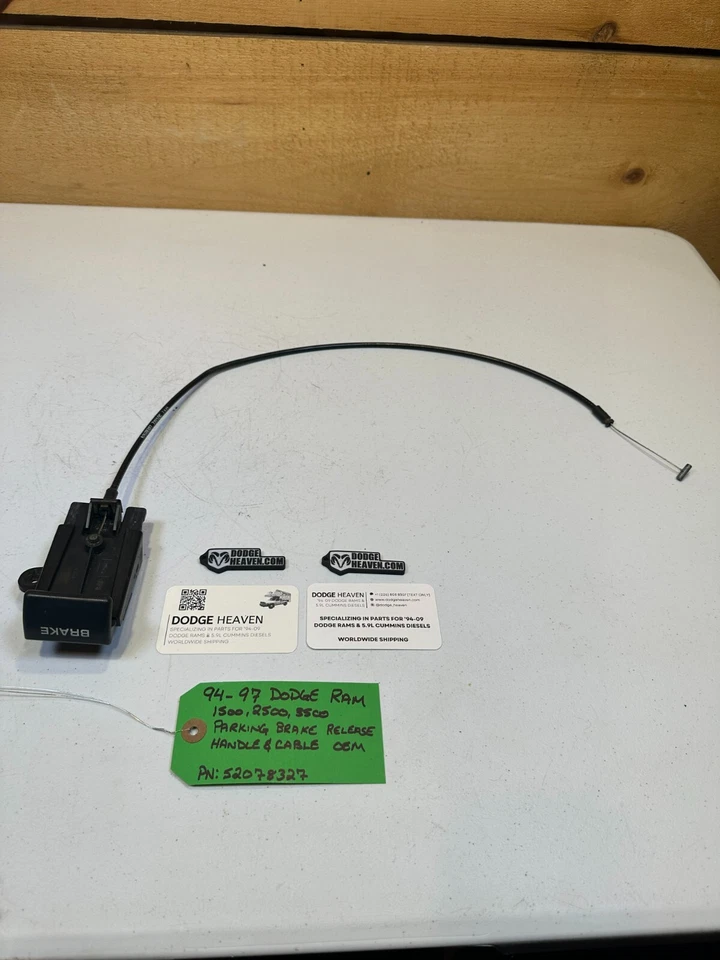 OEM 1994-1997 Dodge Ram freno de estacionamiento E freno liberación manija y cable Foto 4 de 4