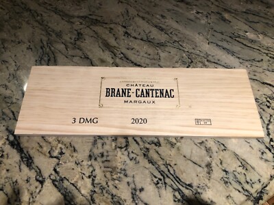 CH. BRANE CANTENAC MARGAUX REGION FRENCH WOOD WINE CRATE PANEL ONLY 17.75''X 6''