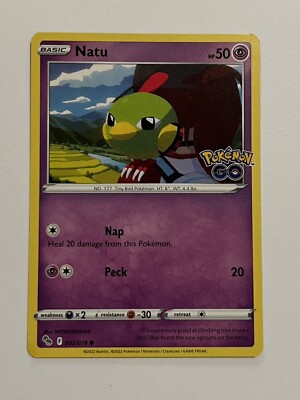 pokemon natu card PSA 10 SV4a #256 Shiny Treasure ex Common Card Type Natu (28 Delta) (28 Delta)