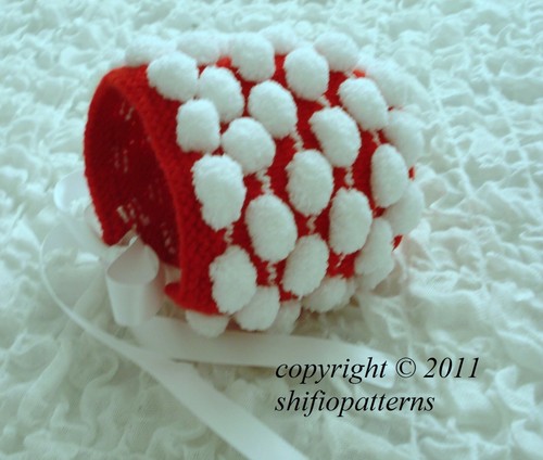 Knitting Pattern for Baby Jacket, Bonnet and Booties, Pom-Pom Yarn 0-3mths KP201 - Picture 7 of 7