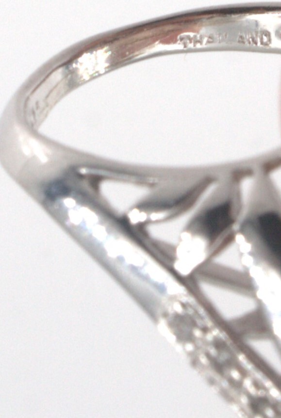 Sterling Silver Ring Marquise Simulated Mystic To… - image 5
