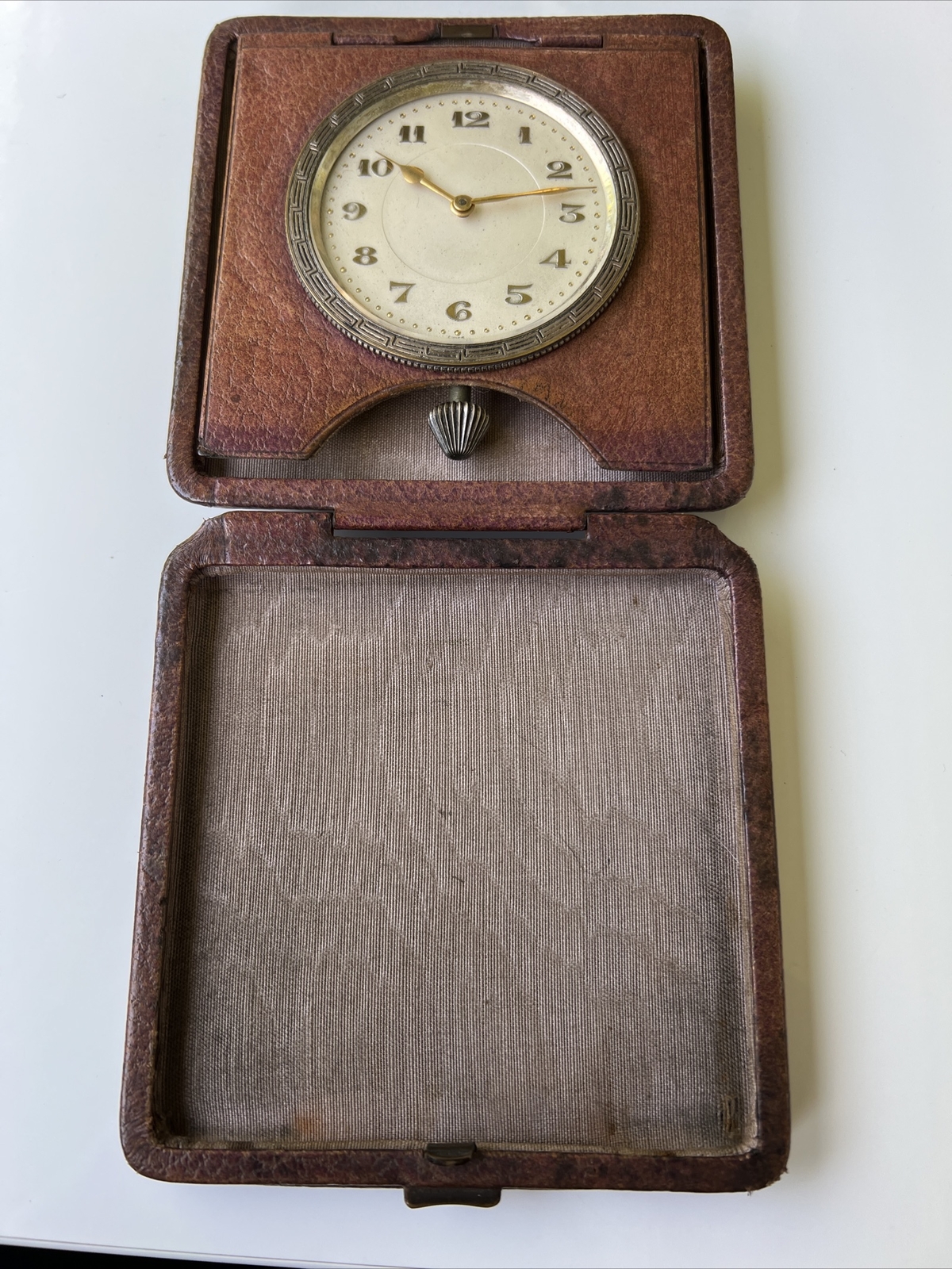 Antique travel clock table clock grandfather cloc… - image 10