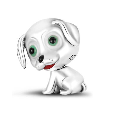 Echt Sterling Silber 925 Wackelkopf Hund Charm Haustier Welpe Welpe Tierliebhaber