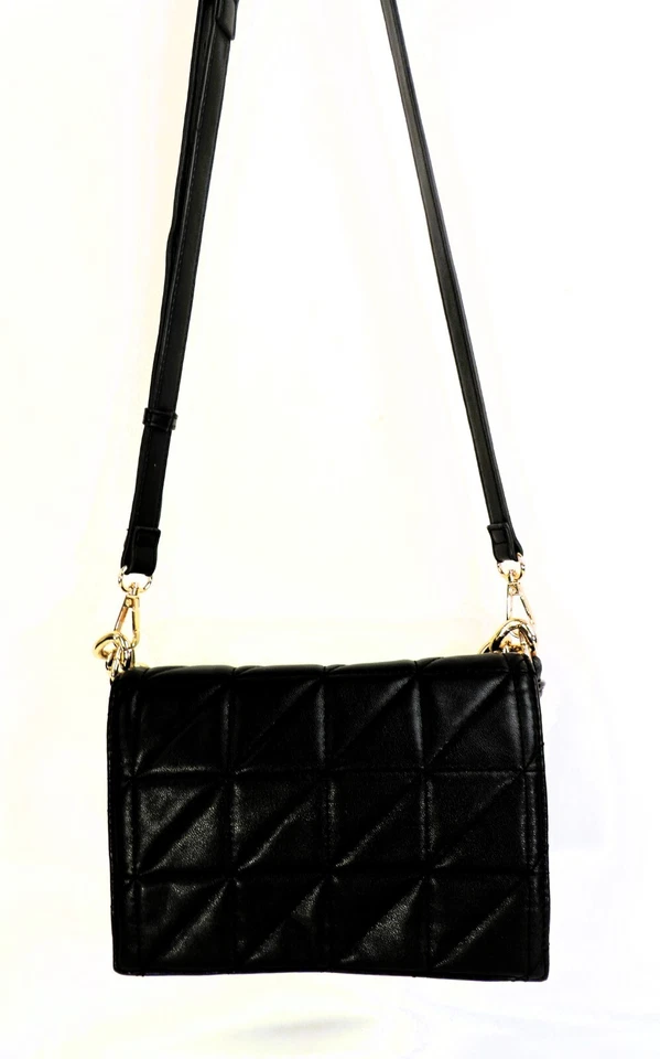 URBAN EXPRESSIONS Bolso de Hombro Bandolera Negro Hinchado Acolchado Imitación Cuero Foto 2 de 4