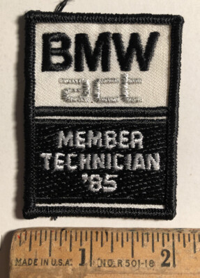 BMW ACT Member Technician 1985 Embroidered Patch Automotive Motorcycle 2.5  x 2 